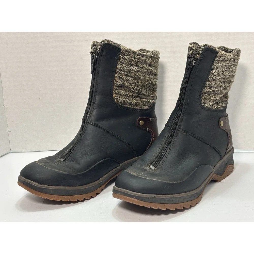 Merrell Eventyr Bond Boots Womens 5 Black Leather Zip Insulated Waterproof